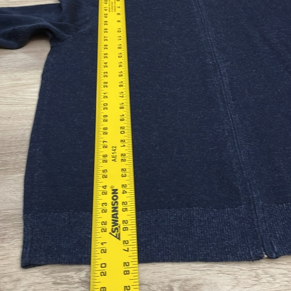 Brooks Brothers Navy 100% Extra Fine Merino Wool Zip Front Men's Cardigan Large - Picture 10 of 12